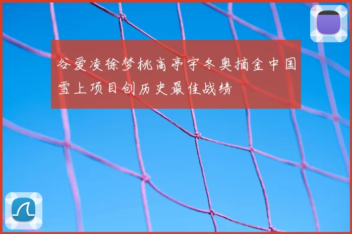 谷爱凌徐梦桃高亭宇冬奥摘金中国雪上项目创历史最佳战绩